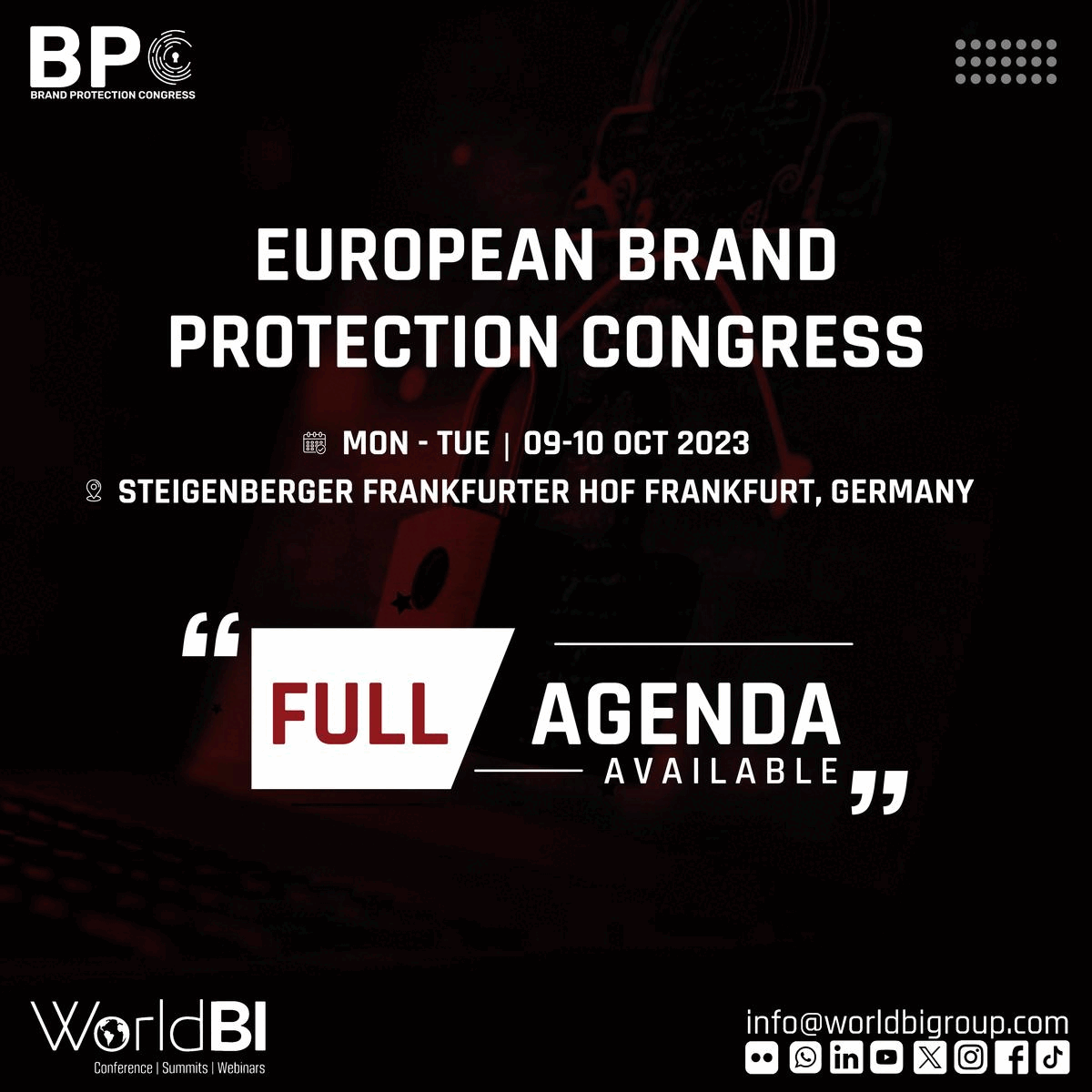 Eu brand protection event 09 10 oct 2023 frankfurt germany